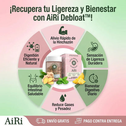AiRi Debloat™ | Enzimas + Probióticos para una Digestión Ligera y Sin Inflamación
