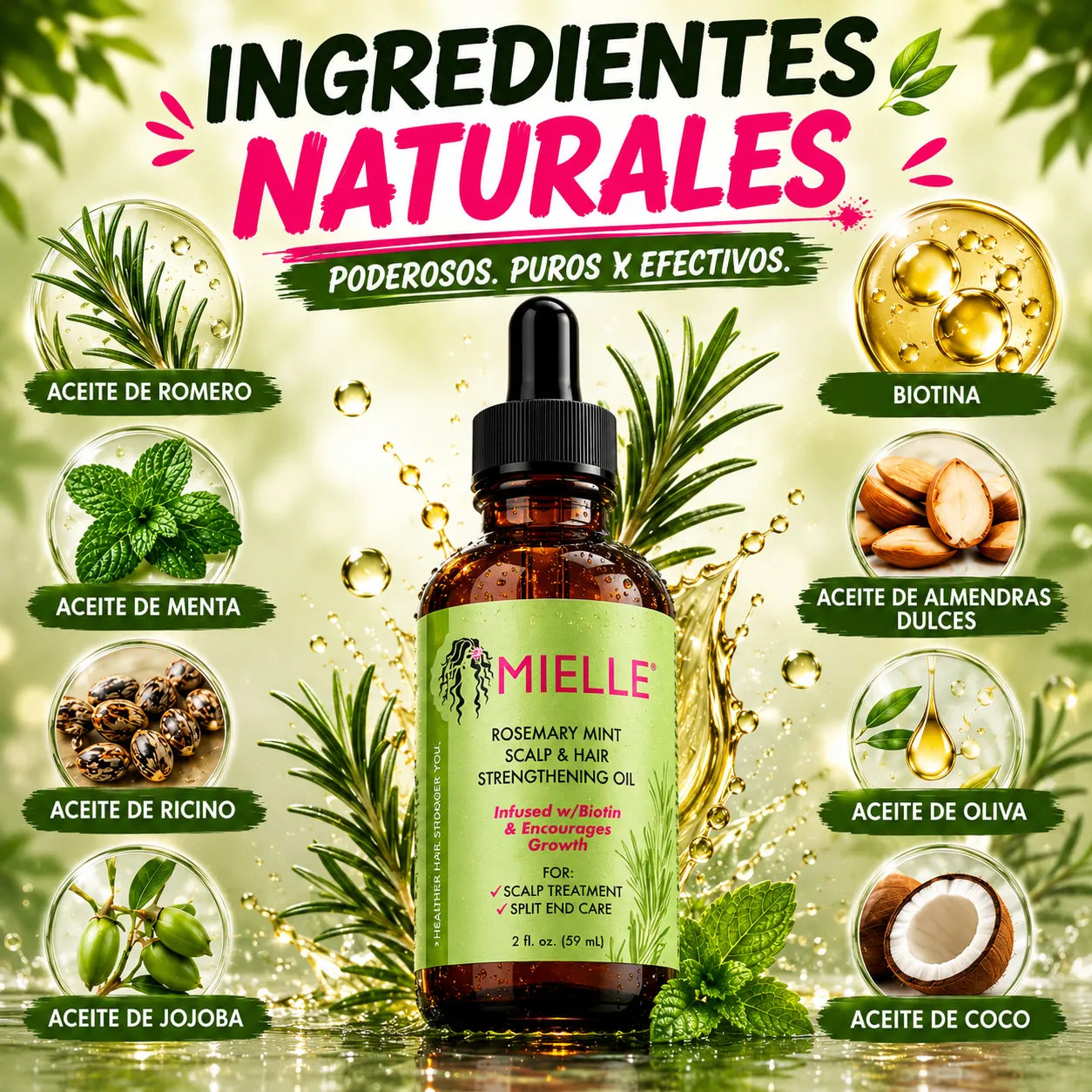 Mielle Rosemary Mint — Recupera tu cabello desde la raíz 🔥