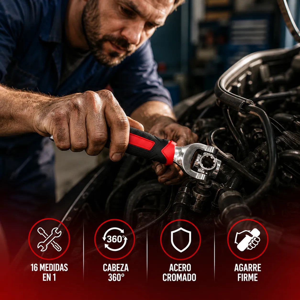 TorqueMax™ – La llave que reemplaza 16 herramientas 🔥