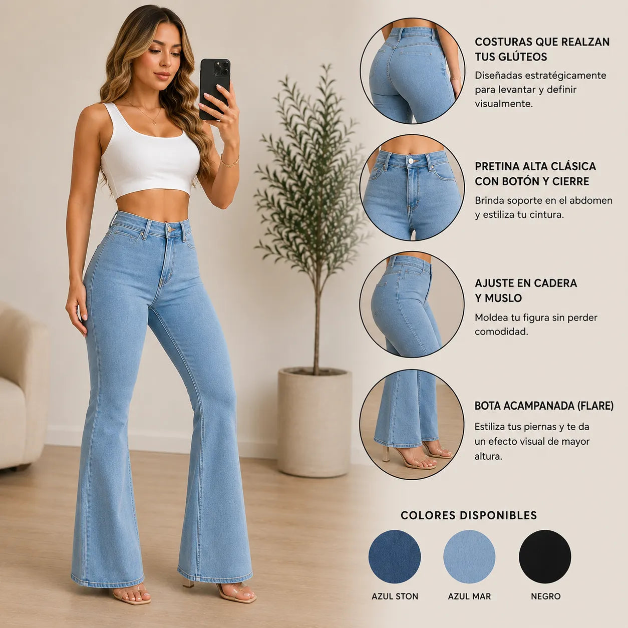 Queens Fashion™ | El jean que moldea tu figura y resalta tus curvas