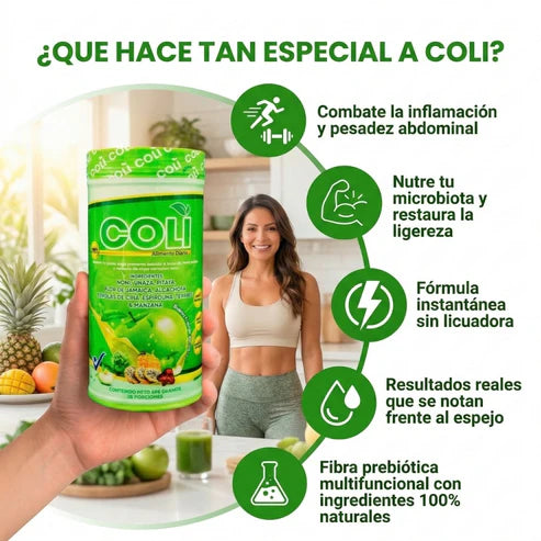 COLI PLUS®  La Solución Integral para Combatir la Hinchazón, la Pesadez y el Malestar