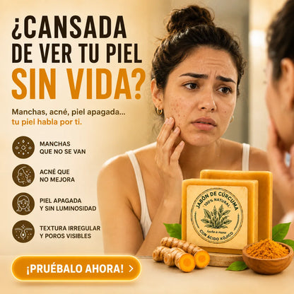 CurcuGlow™ — Tu secreto para una piel más limpia y luminosa