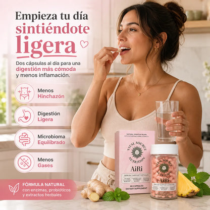 AiRi Debloat™ | Enzimas + Probióticos para una Digestión Ligera y Sin Inflamación