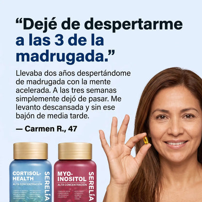 Serelia™ | Baja tu cortisol y recupera tu energía, sueño y ligereza en 14 días