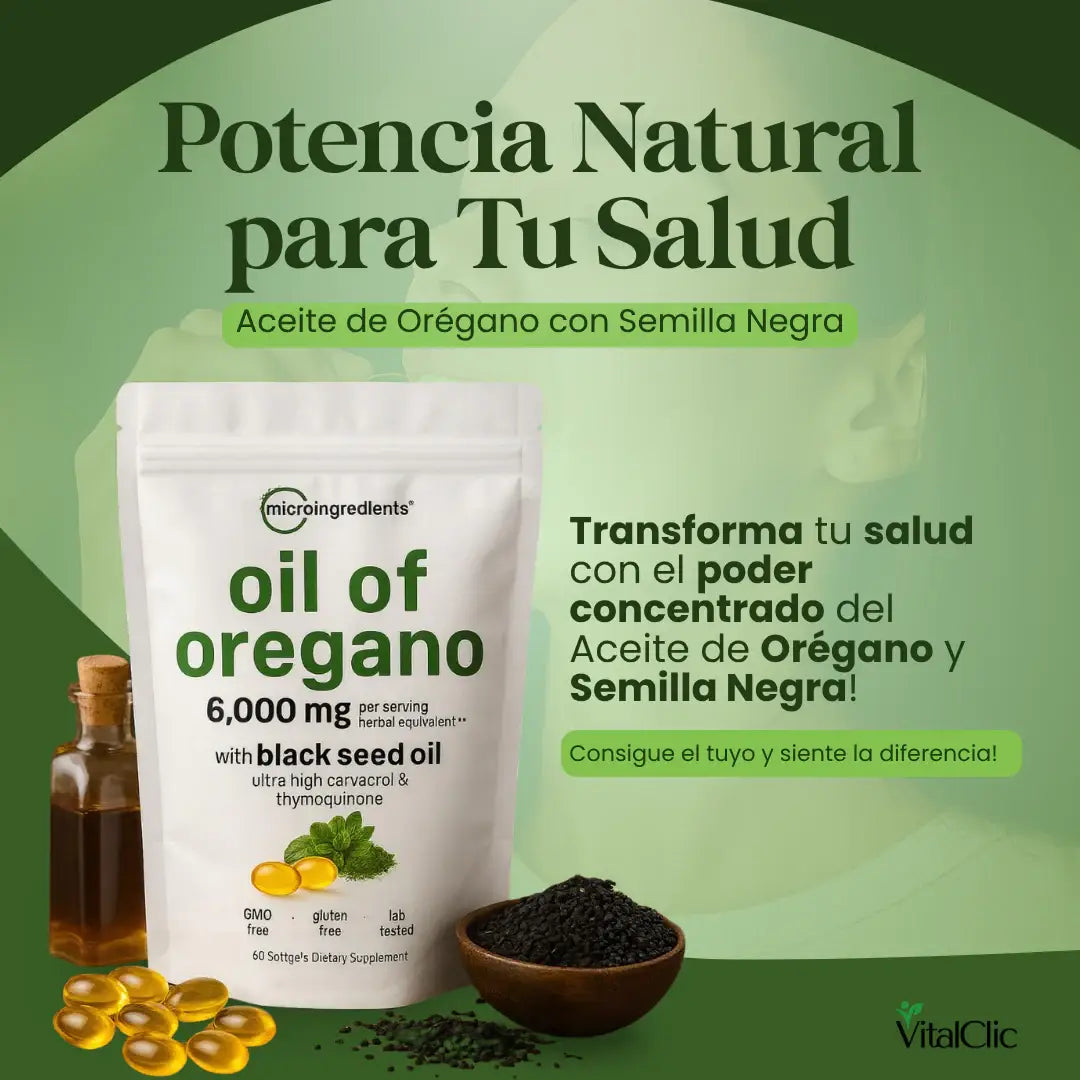 Aceite de Orégano POTENCIADO con Semilla Negra + 3 Regalos🎁