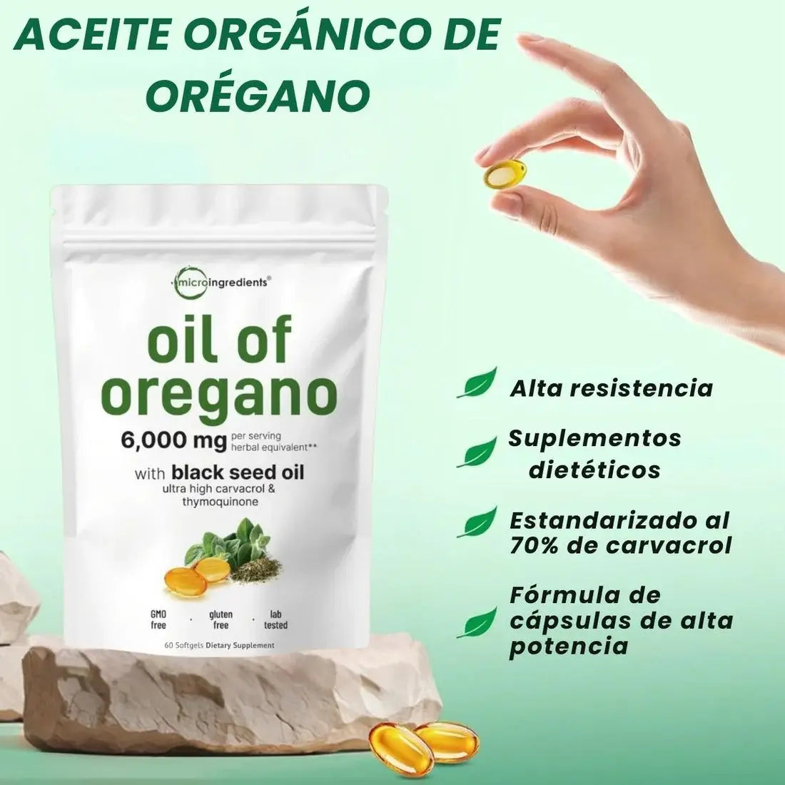 Aceite de Orégano POTENCIADO con Semilla Negra + 3 Regalos🎁