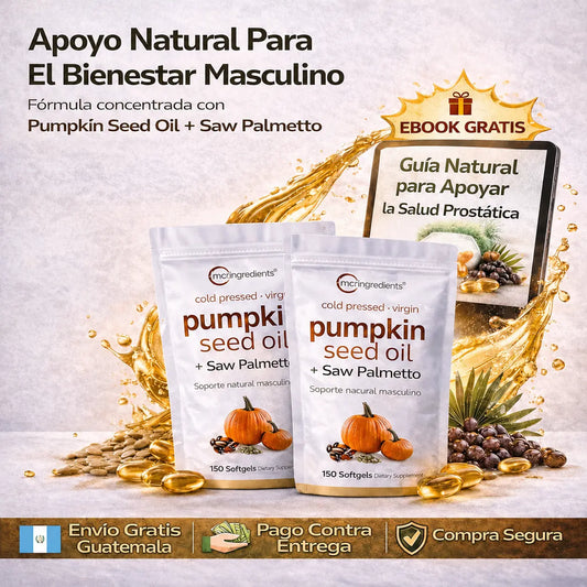 Aceite de Semilla de Calabaza + Saw Palmetto | Apoyo natural para tu bienestar prostatico y hormonal