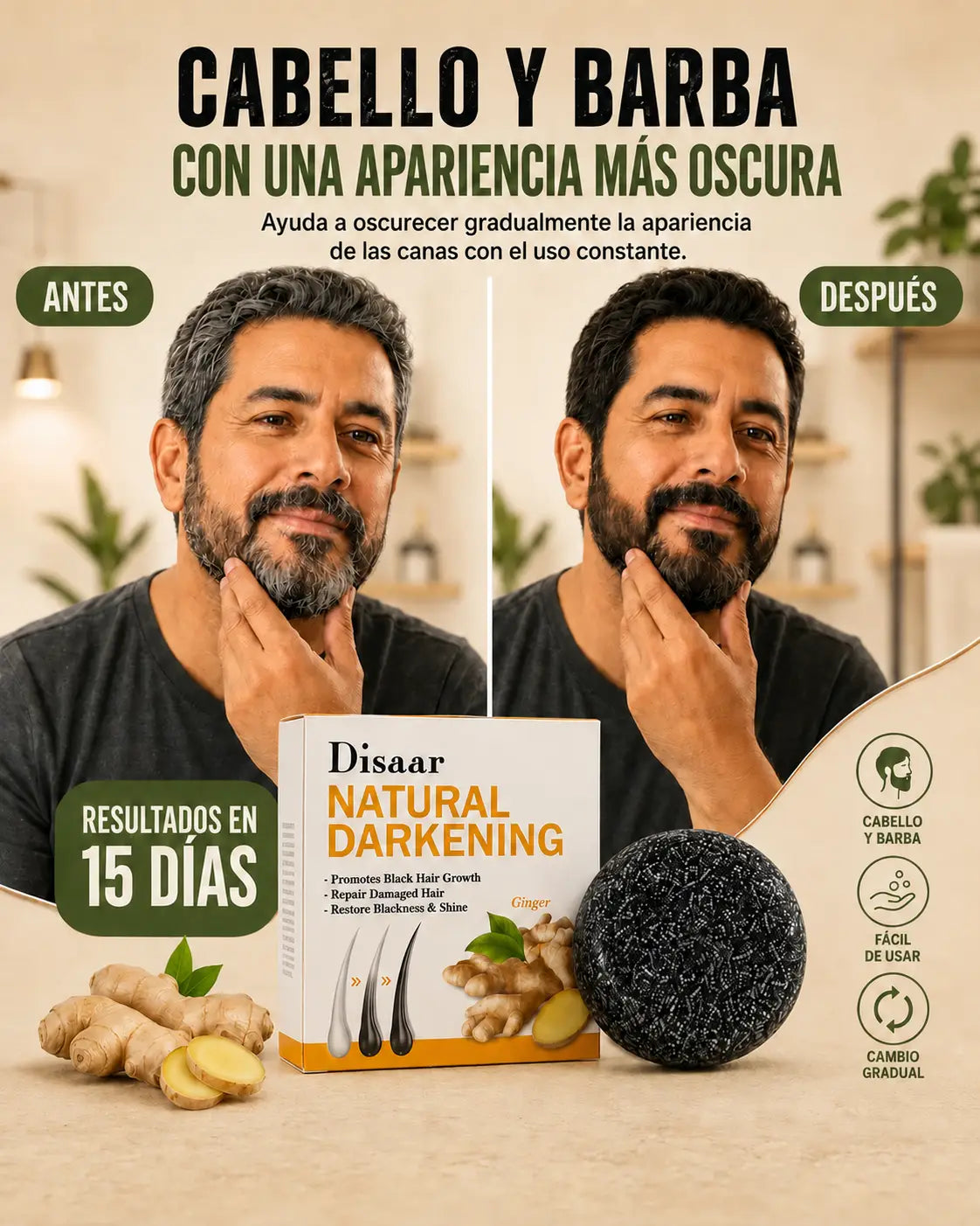 Barra De Champu Para Oscurecer Cabello