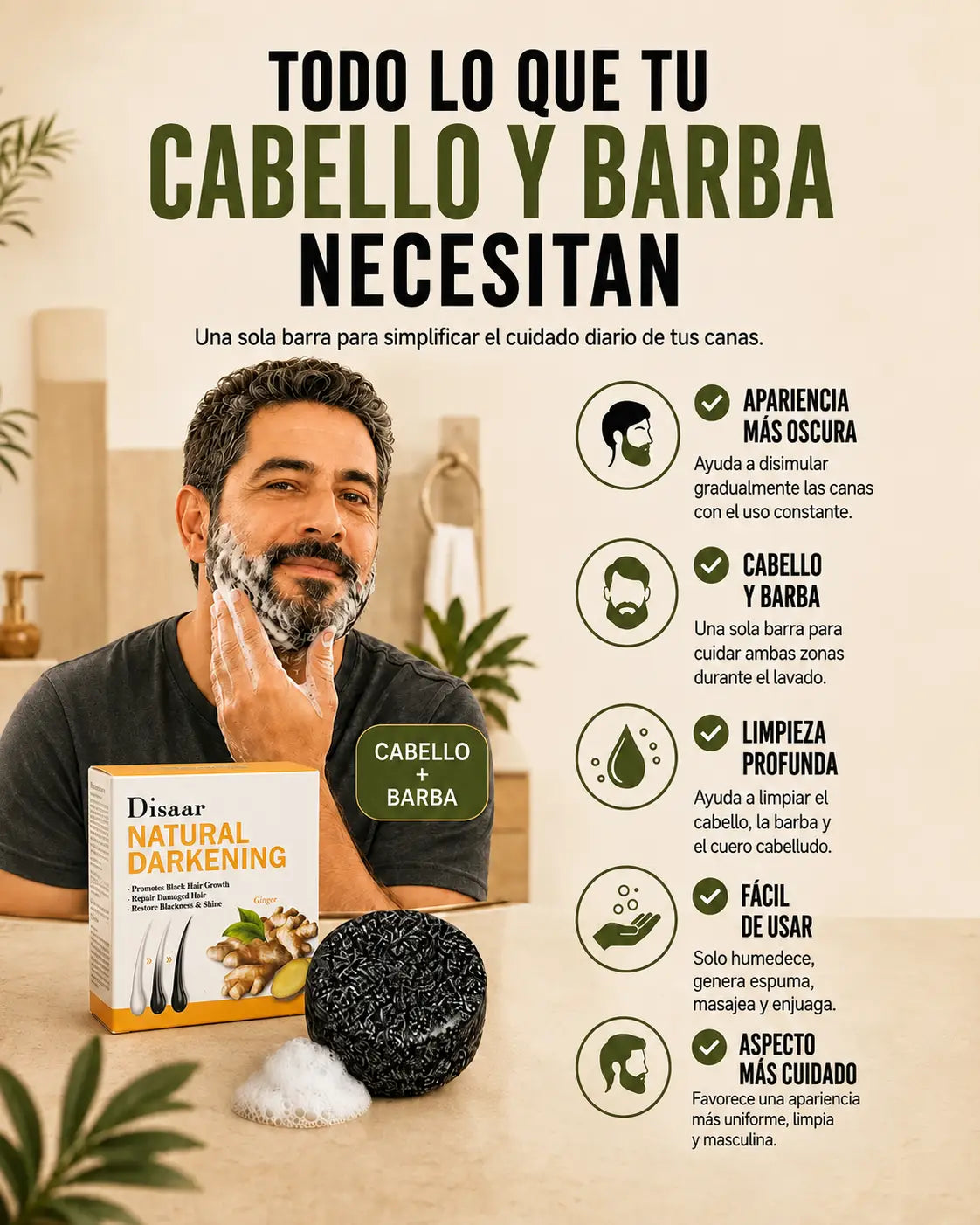 Barra De Champu Para Oscurecer Cabello