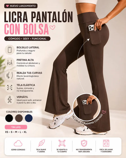 Licra Pantalon Con Bolsa D Cel Comodo