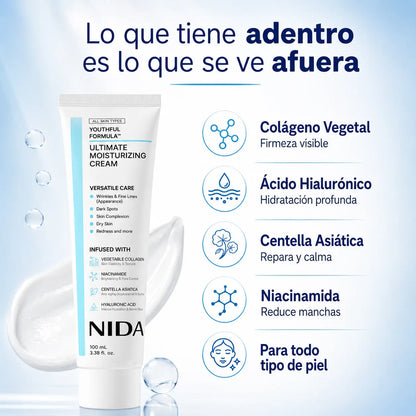 Crema Nida ® Tu piel no tiene que delatar tu edad.