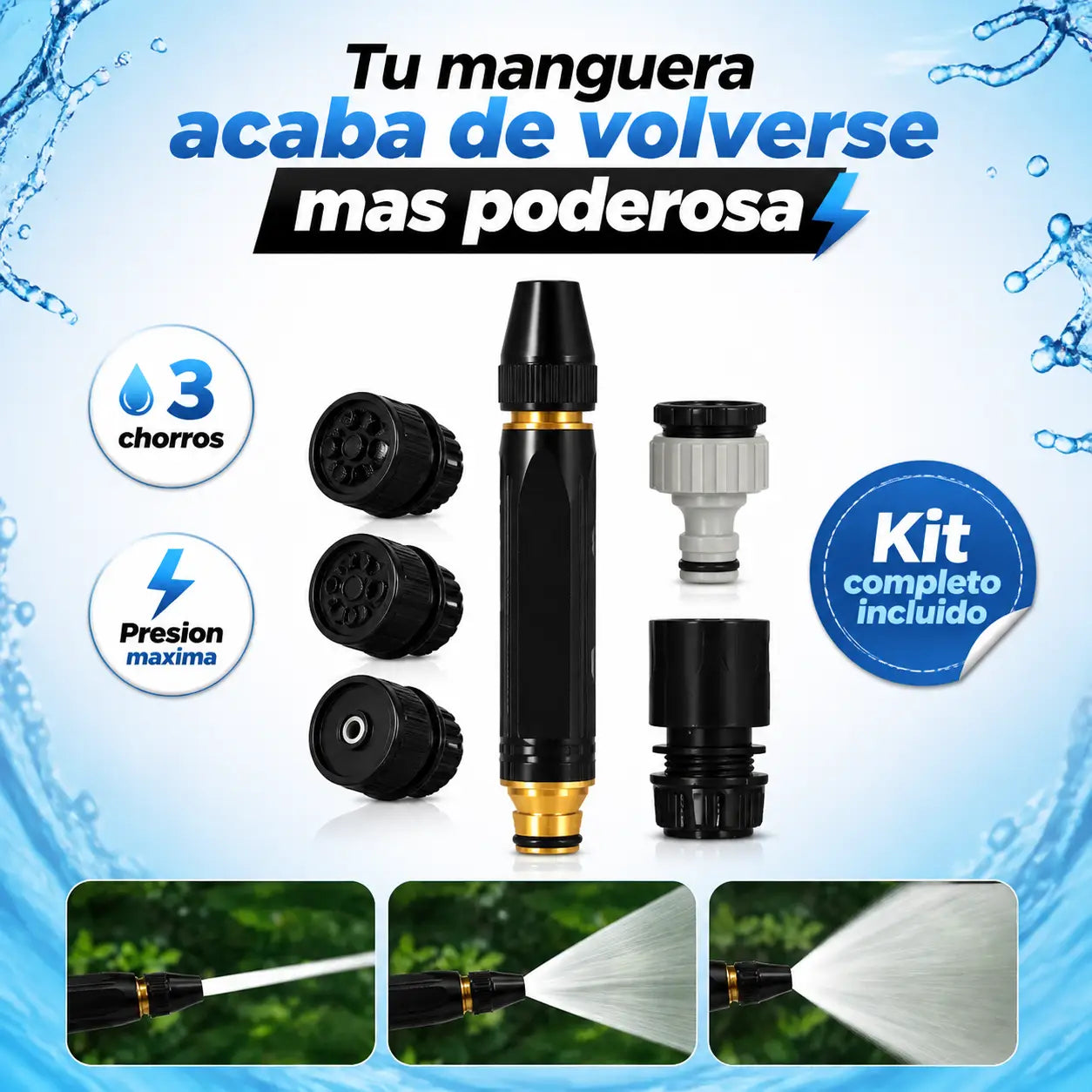 AquaJet Master (3 en 1) — maestro de la limpieza con agua