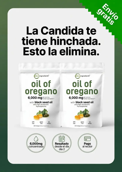 Aceite de orégano concentrado | Es el hongo Candida acumulado que nadie te diagnosticó.