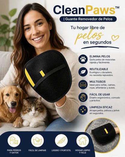 CleanPaws™ Guante Removedor de Pelos | Mantén tus espacios impecables ✨